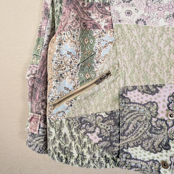 NWT Free People Nadia Moto Jacket Mixed Print ASO Devi Never Have I ever - Picture 3 of 14